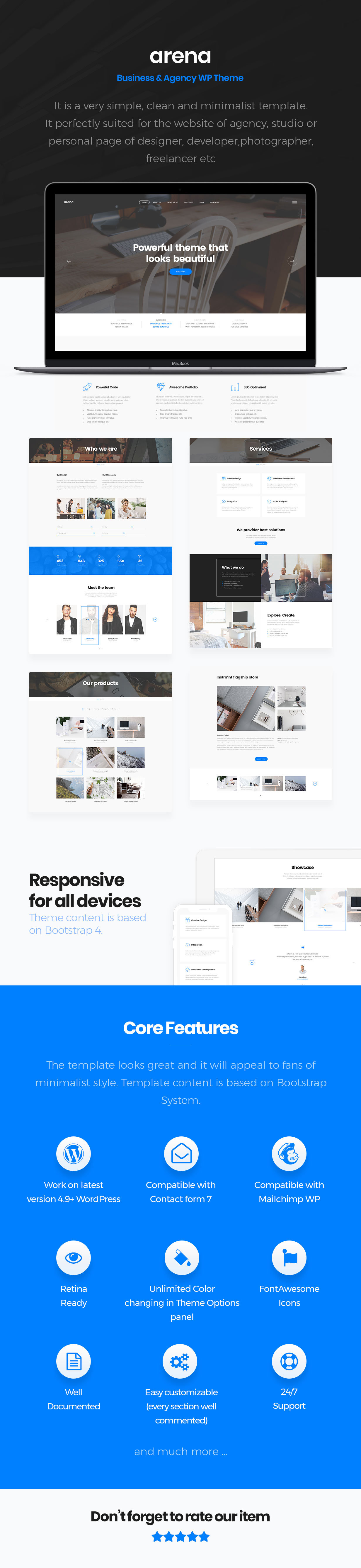 WordPress theme Arena - Business & Agency WordPress Theme (Business)